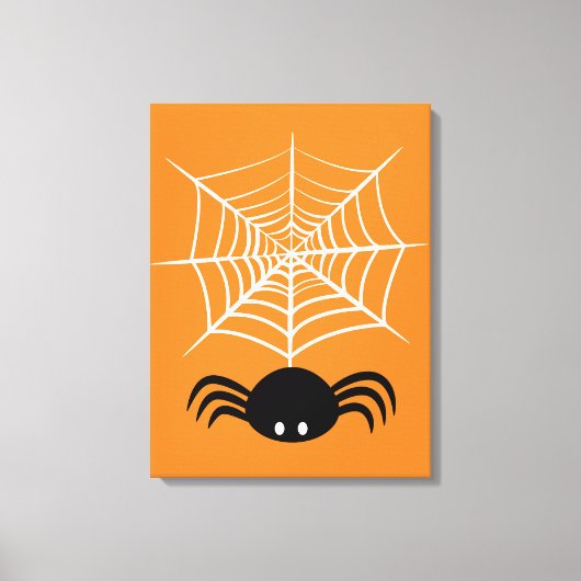 Halloween Spider Web Leinwanddruck (Vorderseite)