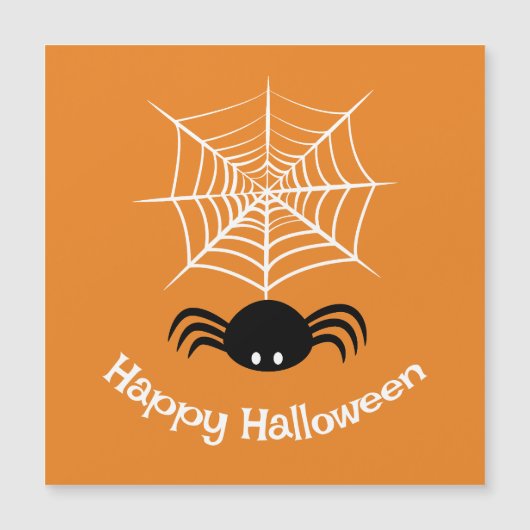 Halloween Spider Web Magnetkarte (Vorderseite)