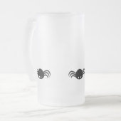 Halloween Spider Web Mattglas Bierglas (Vorderseite Links)