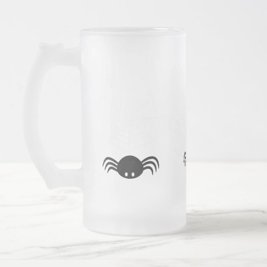 Halloween Spider Web Mattglas Bierglas (Links)
