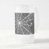 Halloween Spider Web Mattglas Bierglas (VorderseiteRechts)