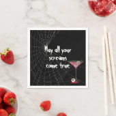Halloween Spider Web mit Eyeball Martini Serviette (Beispiel)