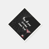Halloween Spider Web mit Eyeball Martini Serviette (Ecke)