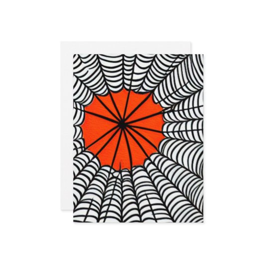 Halloween Spider Web Mitteilungskarte (Vorderseite/Rückseite Beispiel)