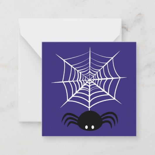 Halloween Spider Web Mitteilungskarte (Vorderseite)