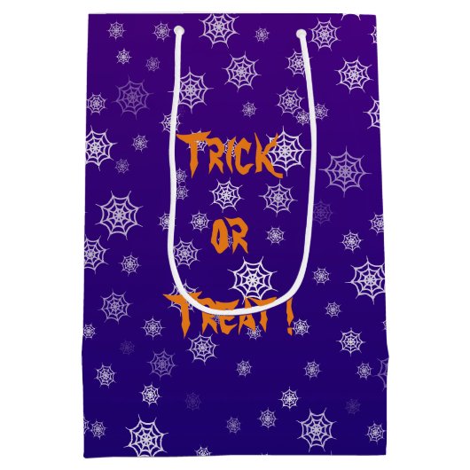 Halloween Spider Web Mittlere Geschenktüte (Rückseite)