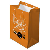 Halloween Spider Web Mittlere Geschenktüte (Vorderseite Schrägansicht)