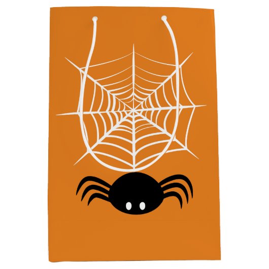 Halloween Spider Web Mittlere Geschenktüte (Vorderseite)