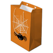 Halloween Spider Web Mittlere Geschenktüte (Rückseite Schrägansicht)