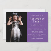 Halloween Spider Web Modern Simple Party Foto Einladung (Vorderseite)