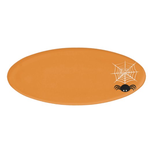 Halloween Spider Web Namenschild (Vorderseite)