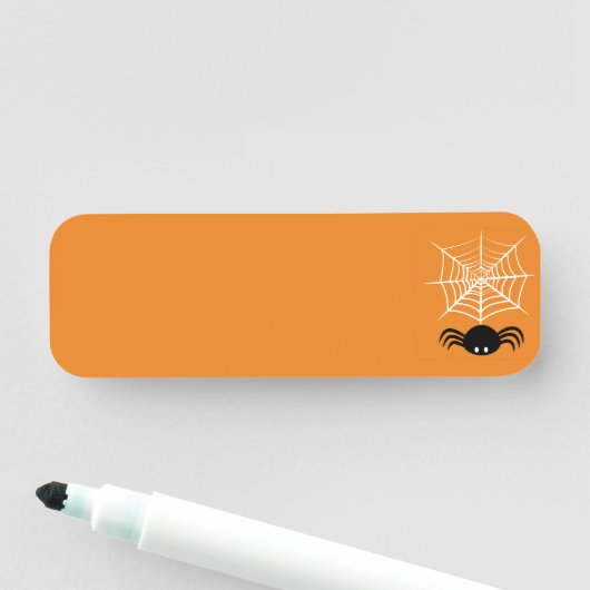 Halloween Spider Web Namensschild (Beispiel)