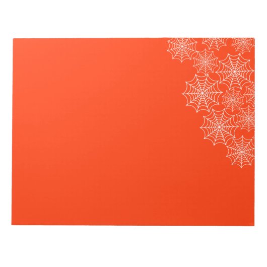 Halloween Spider Web Notizblock (Vorderseite)