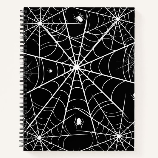 Halloween Spider Web Notizblock (Vorderseite)