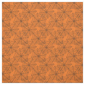 Halloween Spider Web Orange Stoff (Muster)