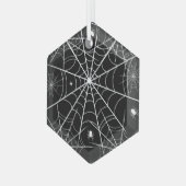 Halloween Spider Web Ornament Aus Glas (Vorderseite Links)