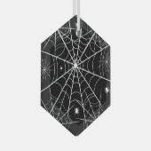 Halloween Spider Web Ornament Aus Glas (Vorderseite Rechts)