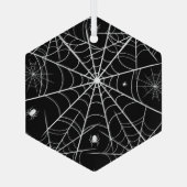 Halloween Spider Web Ornament Aus Glas (Rückseite)