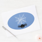 Halloween Spider Web Ovaler Aufkleber (Umschlag)