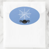 Halloween Spider Web Ovaler Aufkleber (Tasche)