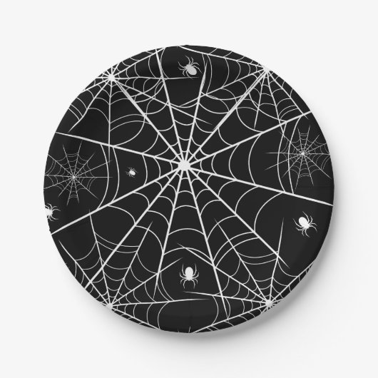 Halloween Spider Web Pappteller (Vorderseite)