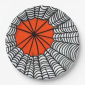 Halloween Spider Web Pappteller (Vorderseite)