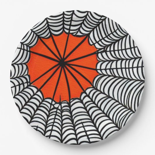 Halloween Spider Web Pappteller (Vorderseite)
