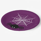 Halloween Spider Web Pappteller (Schrägansicht)