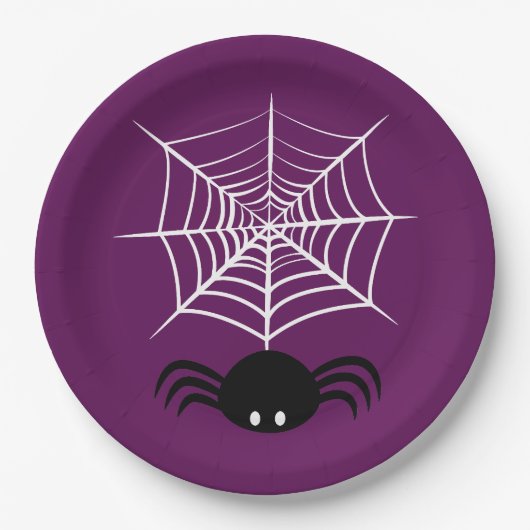 Halloween Spider Web Pappteller (Vorderseite)