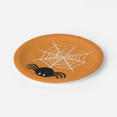 Halloween Spider Web Pappteller (Schrägansicht)