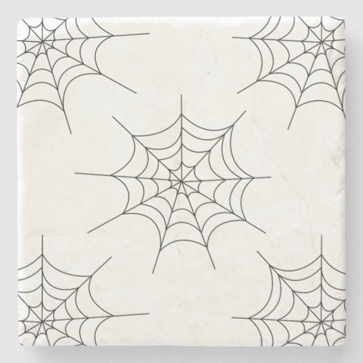 Halloween Spider Web Pattern Stone Untersetzer (Vorderseite)