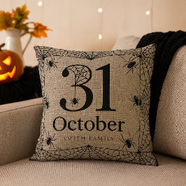 Halloween Spider Web Personalisiert 31. Oktober Kissen