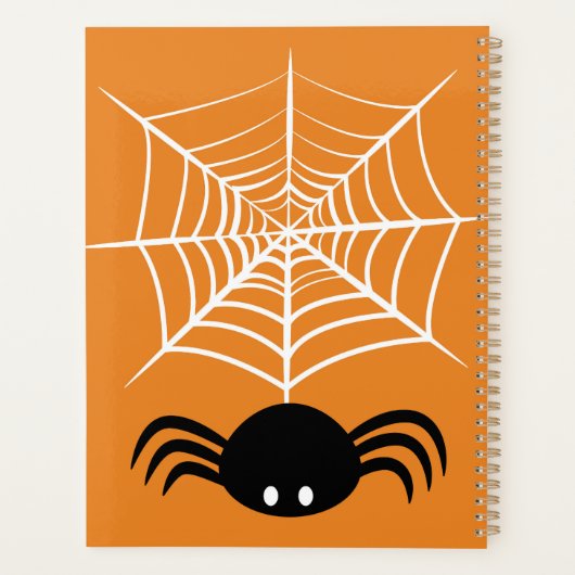 Halloween Spider Web Planer (Rückseite)