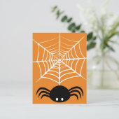 Halloween Spider Web Postkarte (Stehend Vorderseite)