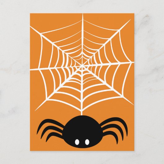 Halloween Spider Web Postkarte (Vorderseite)