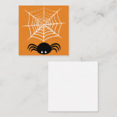 Halloween Spider Web Quadratische Visitenkarte (Vorne/Hinten)