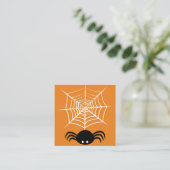 Halloween Spider Web Quadratische Visitenkarte (Stehend Vorderseite)