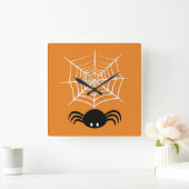 Halloween Spider Web Quadratische Wanduhr (Zuhause)