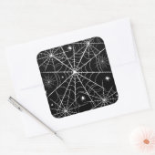 Halloween Spider Web Quadratischer Aufkleber (Umschlag)