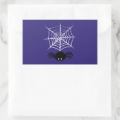 Halloween Spider Web Rechteckiger Aufkleber (Tasche)