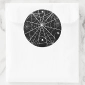 Halloween Spider Web Runder Aufkleber (Tasche)