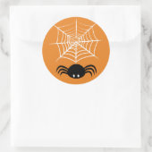 Halloween Spider Web Runder Aufkleber (Tasche)
