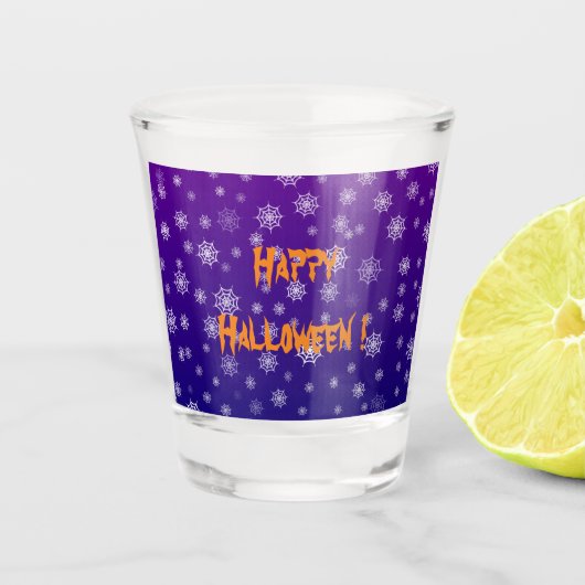Halloween Spider Web Schnapsglas (Vorderseite)