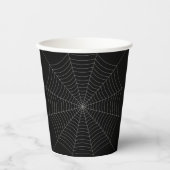 Halloween Spider Web schwarz Pappbecher (Vorderseite)