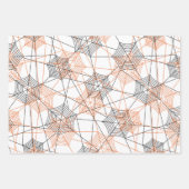 Halloween Spider Web Schwarz-weiß Orange Gift Geschenkpapier Set (Vorderseite 3)