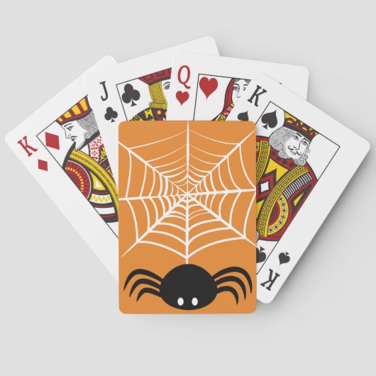 Halloween Spider Web Spielkarten (Rückseite)