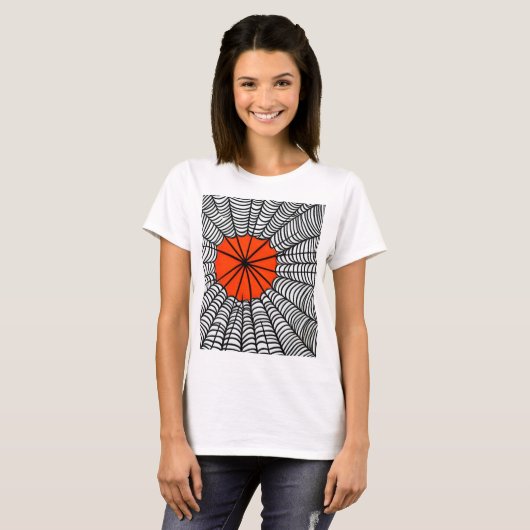 Halloween Spider Web T-Shirt (Vorne ganz)