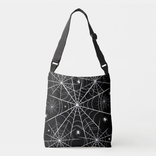 Halloween Spider Web Tragetaschen Mit Langen Trägern (Vorderseite)