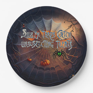 Halloween Spider Web Trick oder Leckereien Pappteller
