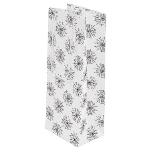 Halloween, Spider Web, Trick oder Treat, Boo Geschenktüte Für Weinflaschen (Rückseite Schrägansicht)